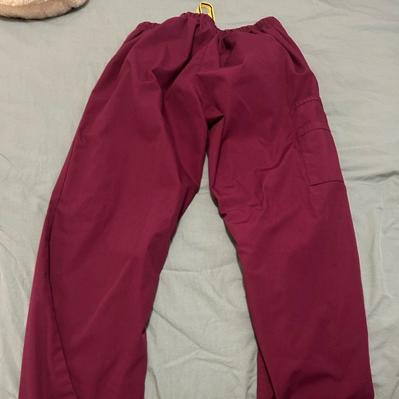 Burgundy Scrub Pants - Picture 2 of 3